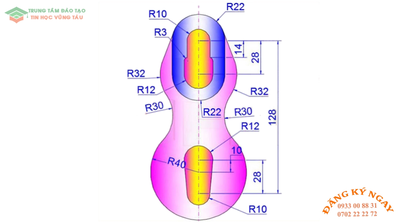 Đề thi autocad 2d trung tâm tin học trường thịnh vũng tàu 11