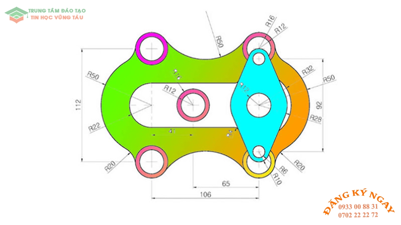 Đề thi autocad 2d trung tâm tin học trường thịnh vũng tàu 31