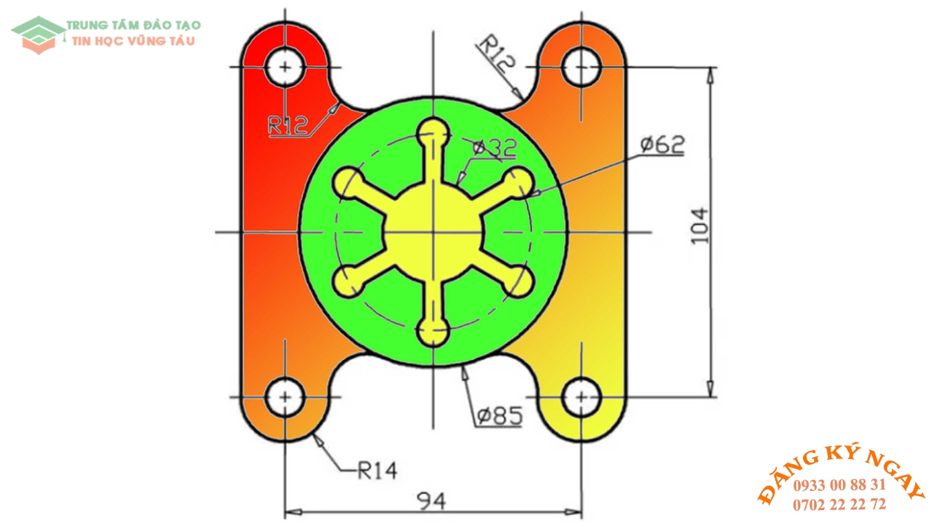 Đề thi autocad 2d trung tâm tin học trường thịnh vũng tàu 47