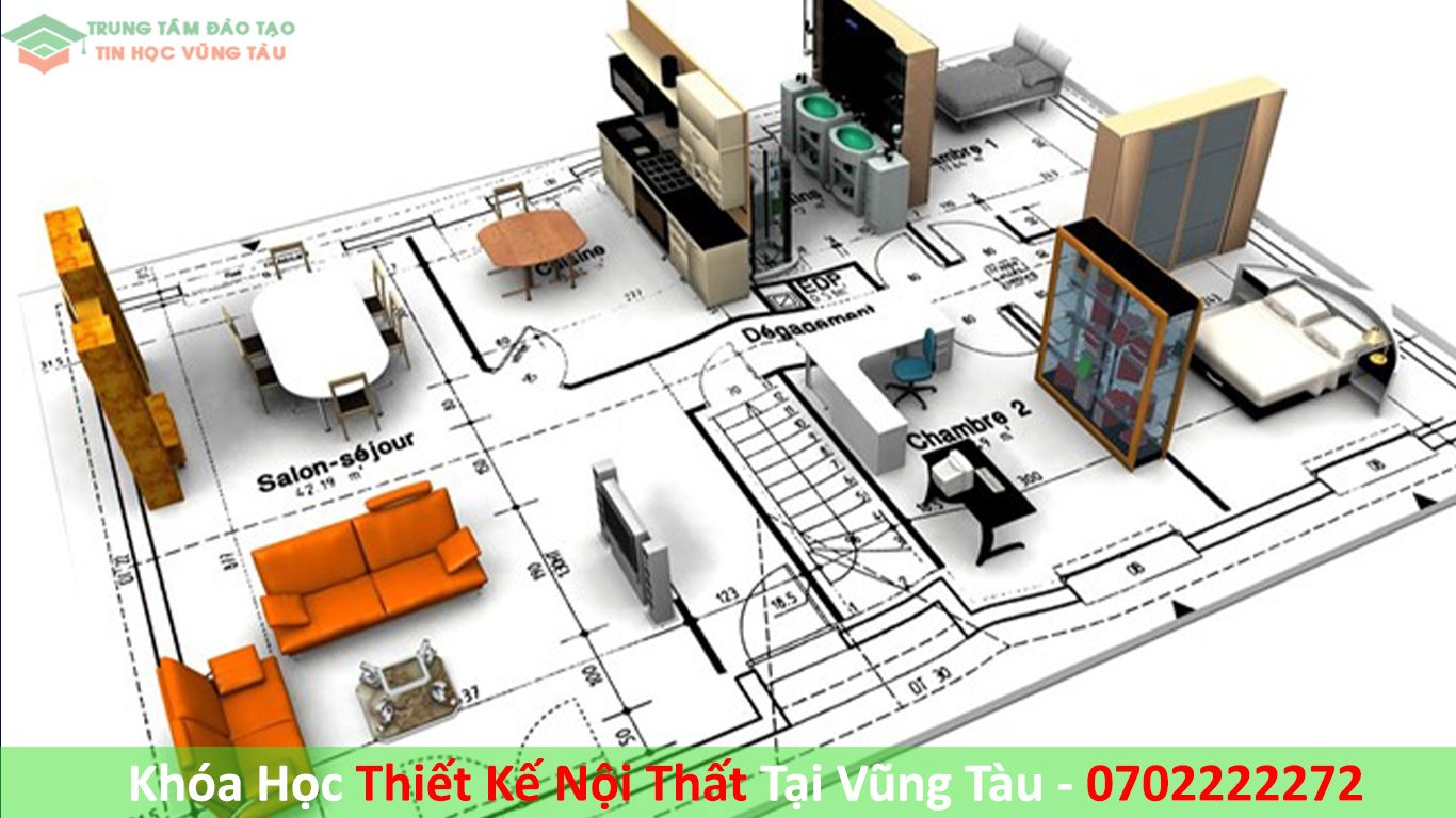 Học thiết kế nội thất trung tâm đào tạo tin học Vũng Tàu