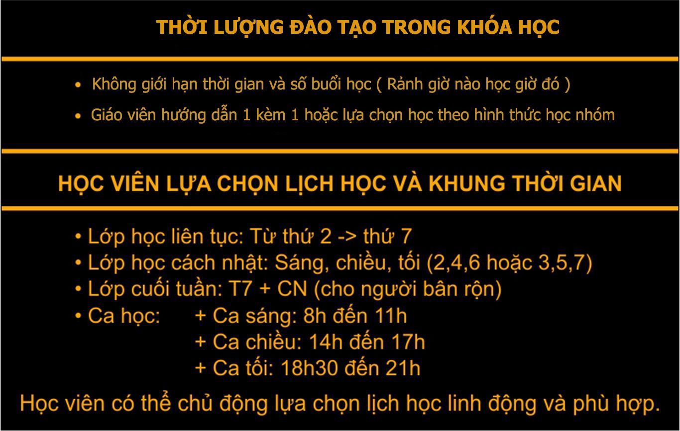 Thời gian học thiết kế vũng tàu