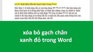 Xóa bỏ gạch chân xanh đỏ trong Word